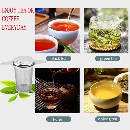 2PCS Stainless Steel Premium Tea & Coffee Strainer Infuser with Double