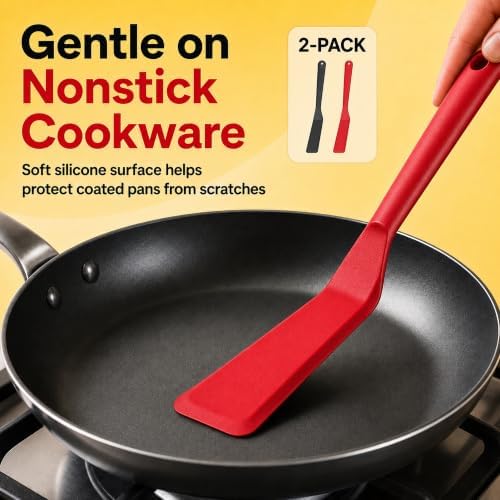 Eggssentials Pack of 2, Egg Spatula - Non-Stick, High Heat Resistant