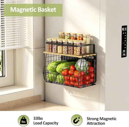 Magnetic Shelf for Fridge, Fruit Potato & Onion Storage Bin