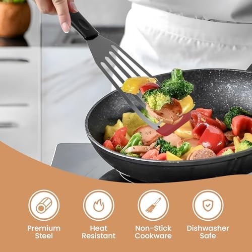 2Pack Silicone Fish Spatulas for Nonstick Cookware,Fish Turner Spatula