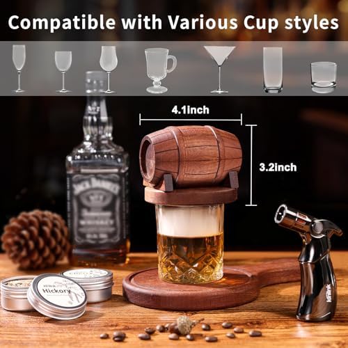Whiskey Smoker Kit with Torch - No Butane, 6 Flavors Wood Chips, 2