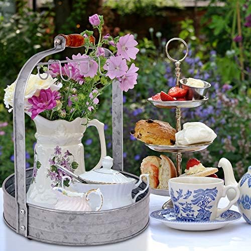 Autumn Alley Rustic Farmhouse Galvanized Coffee Mug Rack Organizer for