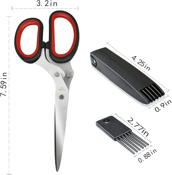 5 Blade Herb Scissors Kitchen Herb Shears Cutter Multipurpose Cutting Shear - Image 6