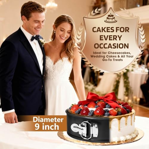 9 Inch Springform Pan Leakproof Nonstick Cheesecake Pan with Protector