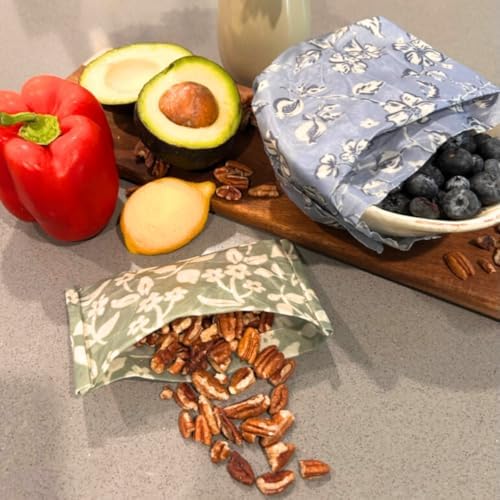 Beeswax Food Wraps 3 Pack (S, M, L) | Reusable, Organic, Plastic-Free