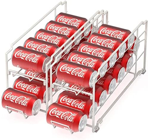 Simple Houseware Stackable Can Rack Organizer + Soda Can Dispenser