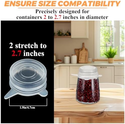 LANIAKEA 50PCS Small Silicone Stretch Lids, 2 to 2.7 Inch
