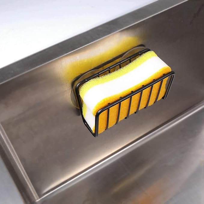 Toplife Sponge Holder for Kitchen Sink, Rust-Proof Suction Cup Sponge Caddy - Image 6