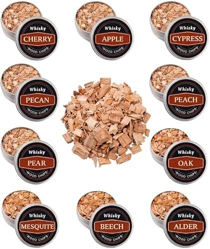 Cocktail Smoker Wood Chips, 10 Flavors for Whiskey and Bourbon