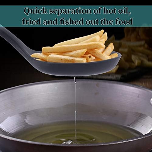 77L Silicone Slotted Spoon, Heatproof Skimmer Strainer Slotted Ladle