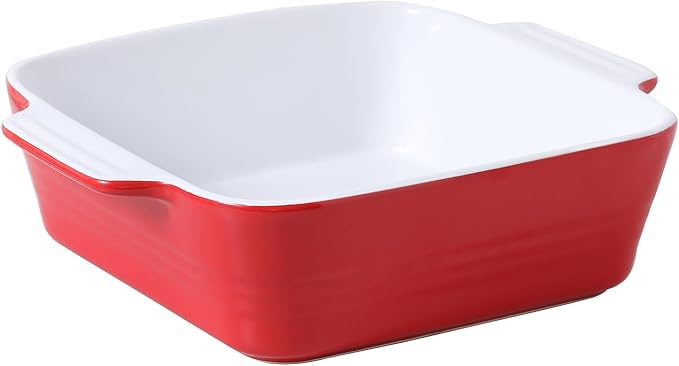 DOWAN 8x8 Baking dish, Square Baking Pan, Ceramic Casserole Dishes by DOWAN