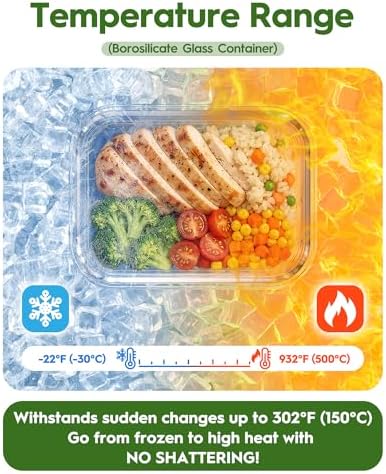 Canfanni 40-Piece Glass Food Storage Containers with Airtight Lids