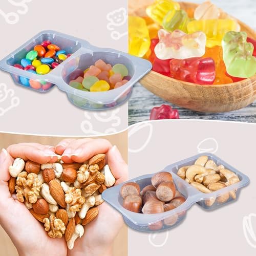 MACTANO 20 Sets Condiment Container with Lid, Disposable Double