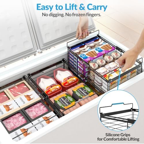NADAMOO Expandable Chest Freezer Organizer Baskets