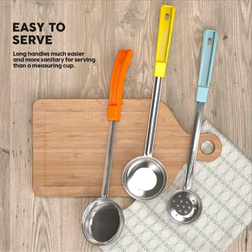 Portion Control Serving Spoons, 8 Piece Set Stainless Steel Measuring