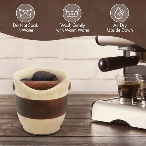 Leavitt Bay Espresso Espresso Knock Box & Anti-Slip Barista Grounds