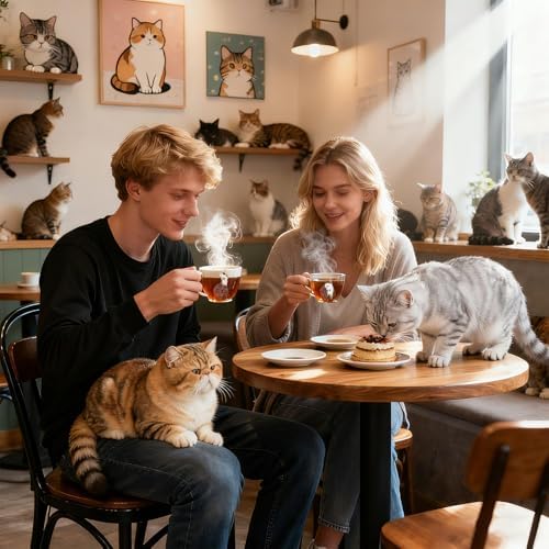 Cat Tea Infuser Set, 4-Pack Stainless Steel Loose Leaf Tea Balls with