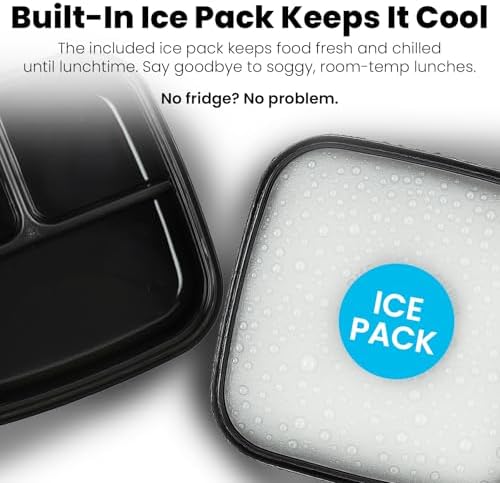 Yoobi x Star Wars Black Bento Box and Ice Pack, 3-Compartment