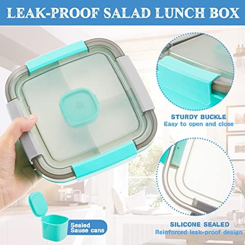 Tessco for you 6 Pcs 50 oz Salad Lunch Container for