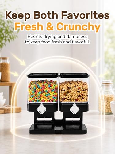 Dual Cereal Dispenser, 7.4L Large Cereal Storage Container