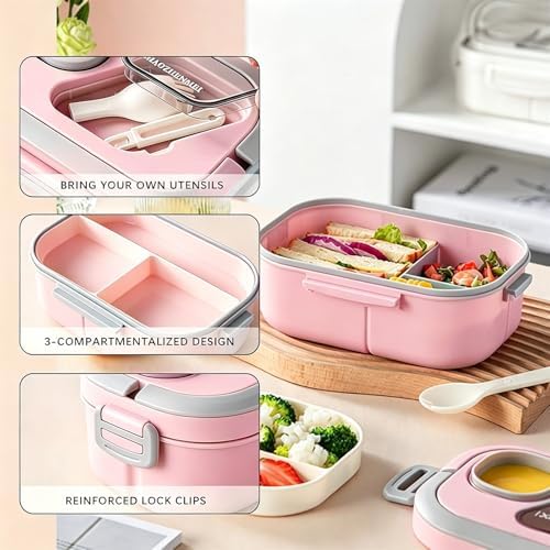 Adult Bento Lunch Box Set with Insulated Lunch Bag – Stackable 2‐Layer