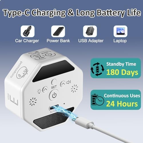 Rechargeable Pomodoro Kitchen Timer