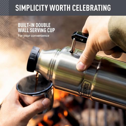 THERMOS Stainless King Vacuum-Insulated Beverage Bottle, 40 Ounce