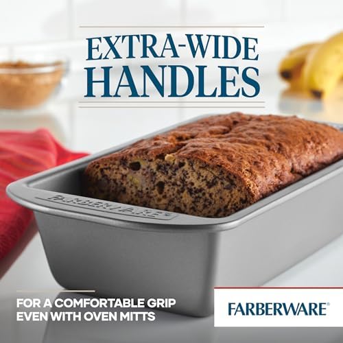 Farberware Nonstick Bakeware Bread and Meat Loaf Pan Set for Baking
