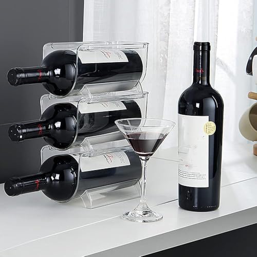 6 Pack Plastic Wine Bottle Holder for Refrigerator