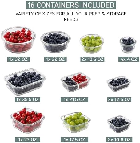 COOK WITH COLOR 32-Pc. Borosilicate Glass Food Container Set