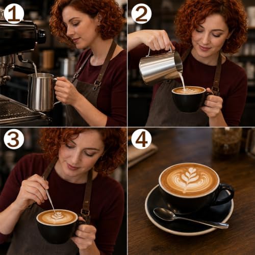 6 Pcs 12oz/350ml Milk Frothing Pitcher
