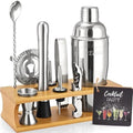 Bartender Kit Cocktail Shaker Set with Stand Bar Tool Bar Set for