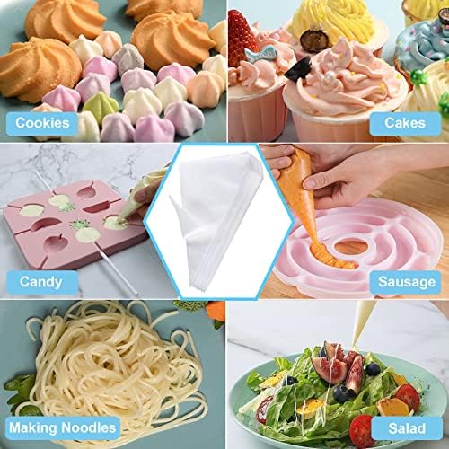 Piping Bags and Tips Set, 100 12-Inch Disposable Bags