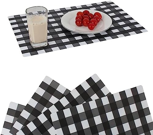 Buffalo Plastic Check Plaid Placemats Wipeable Easy Clean Washable