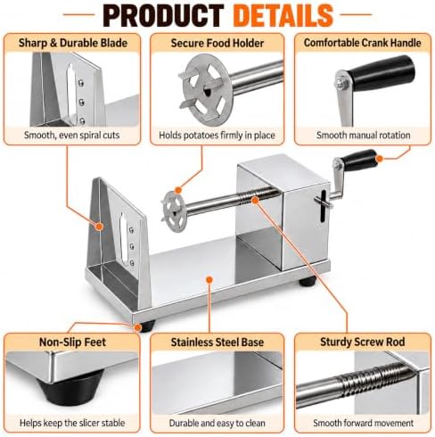 Twisted Potato Slicer, Tornado Curly Fry Cutter