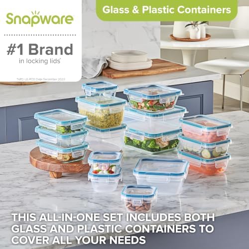 Snapware 16-Pack Glass & Plastic Food Storage Set