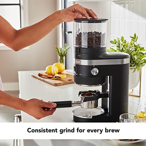 KitchenAid KCG8433 Burr Coffee Grinder, Matte Black