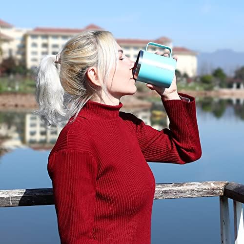 BJPKPK 2PCS Insulated Coffee Mug with Lid, 14oz Stainless Steel