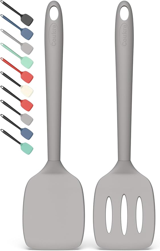 Coukre 2 Pack Silicone Spatula Set, High Heat Resistant, BPA Free Kitchen by Coukre
