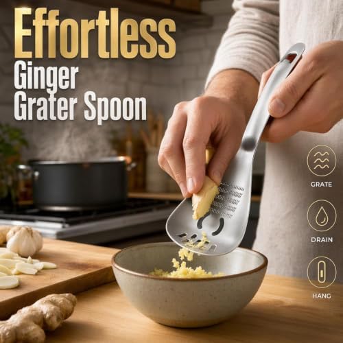 5 in 1 Multifunction Cooking Spoon Stainless Steel Slotted Spoon (A)