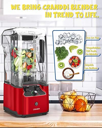 CRANDDI K90 Commercial Blender, 80oz