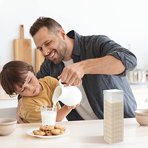 Suclain 6 Pcs Saltine Cracker Sleeve Storage Container Square Cracker