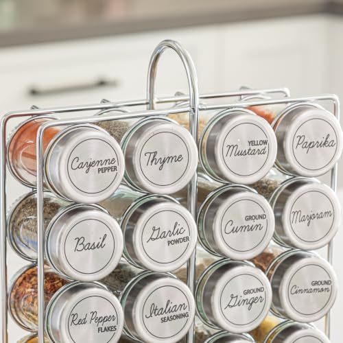 Orii 20 Jar Spice Rack Stainless Steel with Spices Included - Standing
