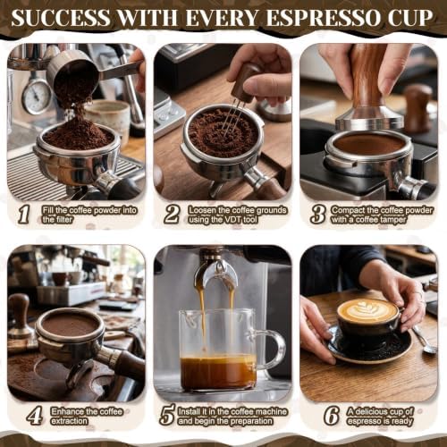 Mifoci 24 Pcs 51mm Espresso Accessories Kit Coffee Tamper Gift Set