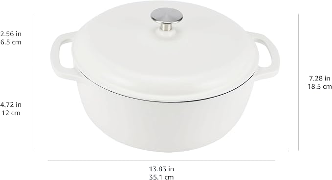 Amazon Basics Enameled Cast Iron Dutch Oven Pot - Image 4