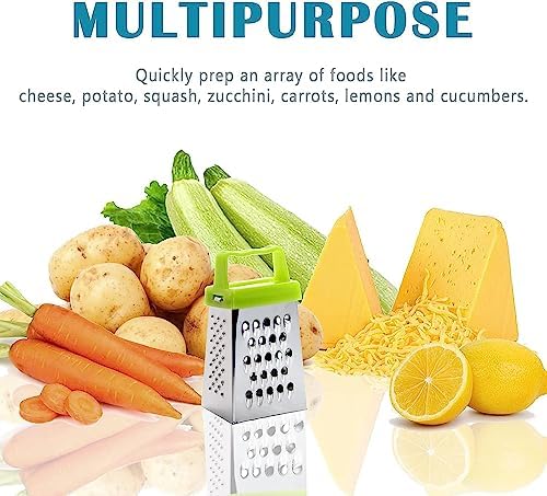3Pcs Mini Cheese Grater, Professional Box Grater, Stainless Steel with