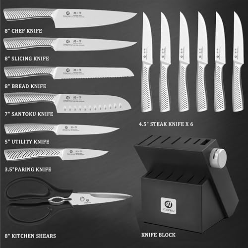 imarku 14-Piece High-Carbon Stainless Steel Knife Set