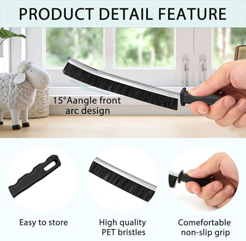 Crevice Cleaning Brush Set, Multi-Purpose Hard Bristle Brushes for