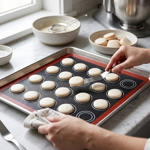Macaron Baking Mat Silicone Cookie Baking Liner 30×40cm Double