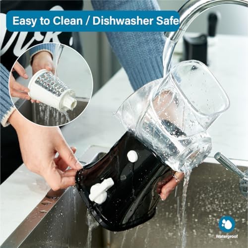 Rotary Cheese Grater Hand Crank, 5-Blade, Black